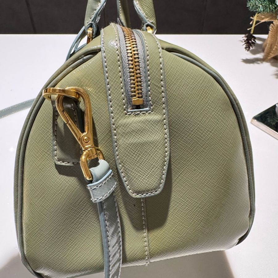 Prada 抹茶綠波士頓包-10
