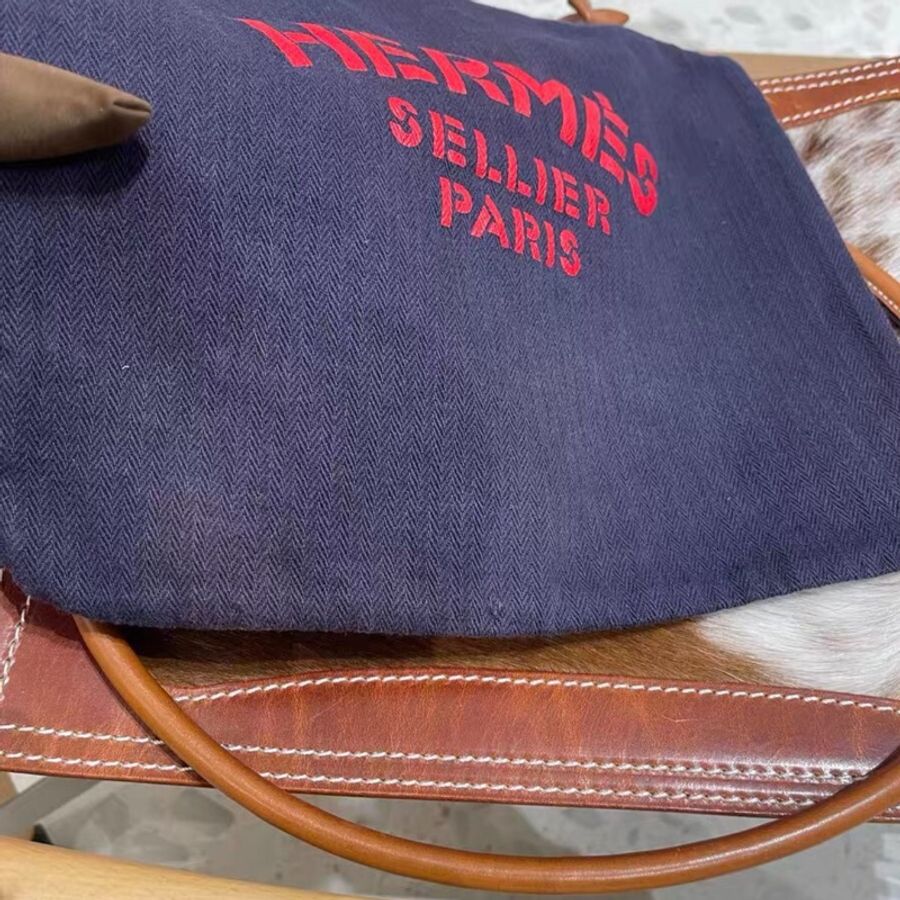【97新✨入門之選✨全網最低價】Hermes Aline愛馬仕 藍色 帆布袋-8