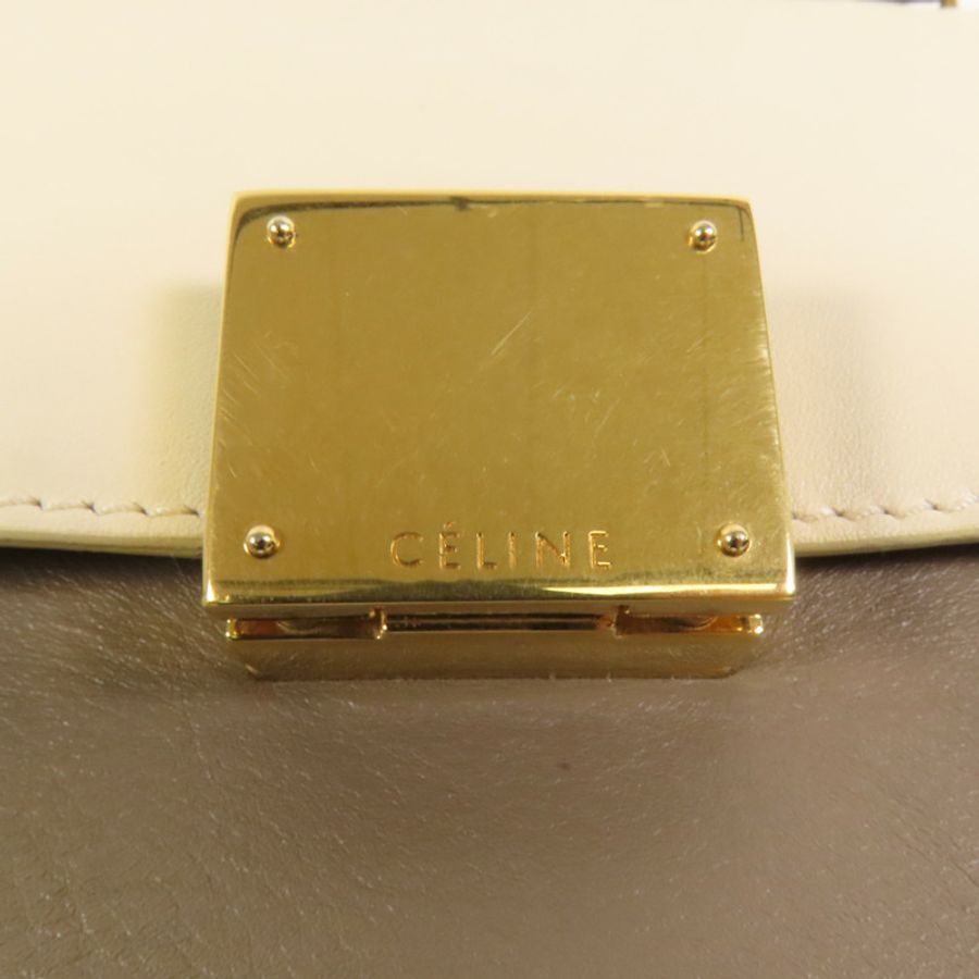 CELINE 牛皮皮革Trapeze金扣手挽肩背兩用袋-7