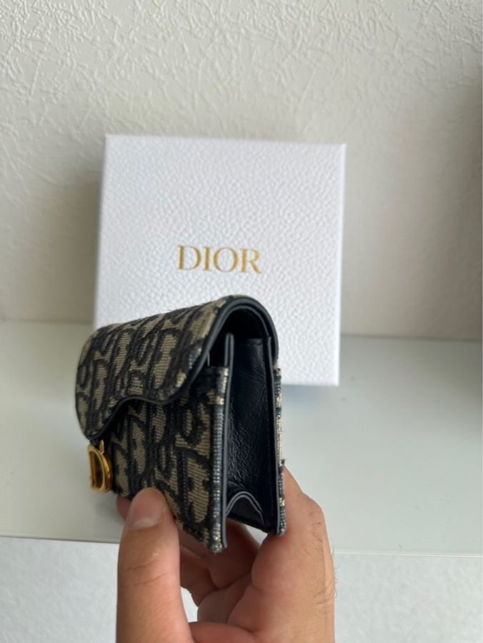 Dior 超美藍色提花卡包💕零錢包超美藍色-2