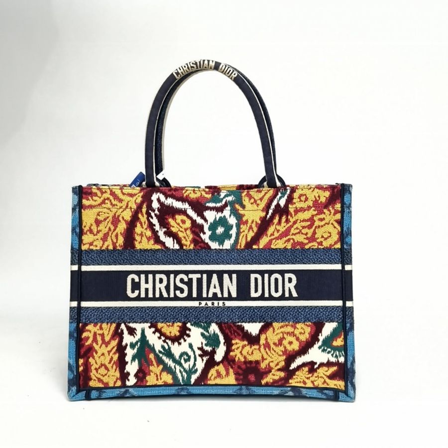 DIOR BookTote中號36拼色帆布2021手提包-0