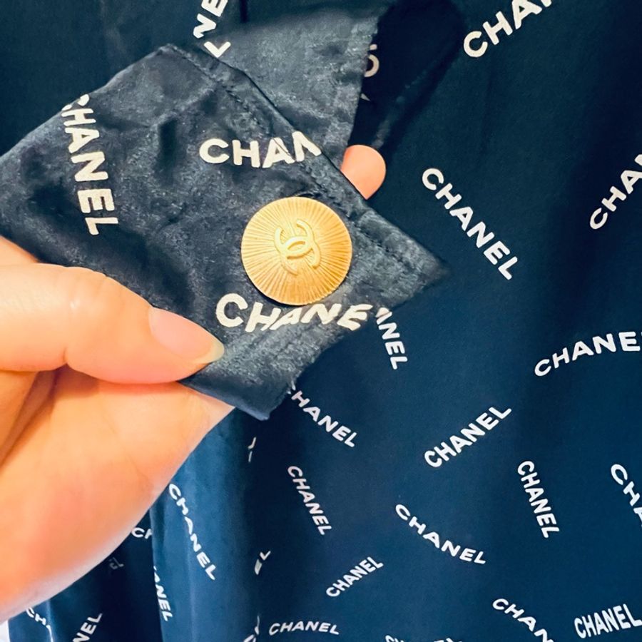 Chanel中古真絲襯衣40碼-3