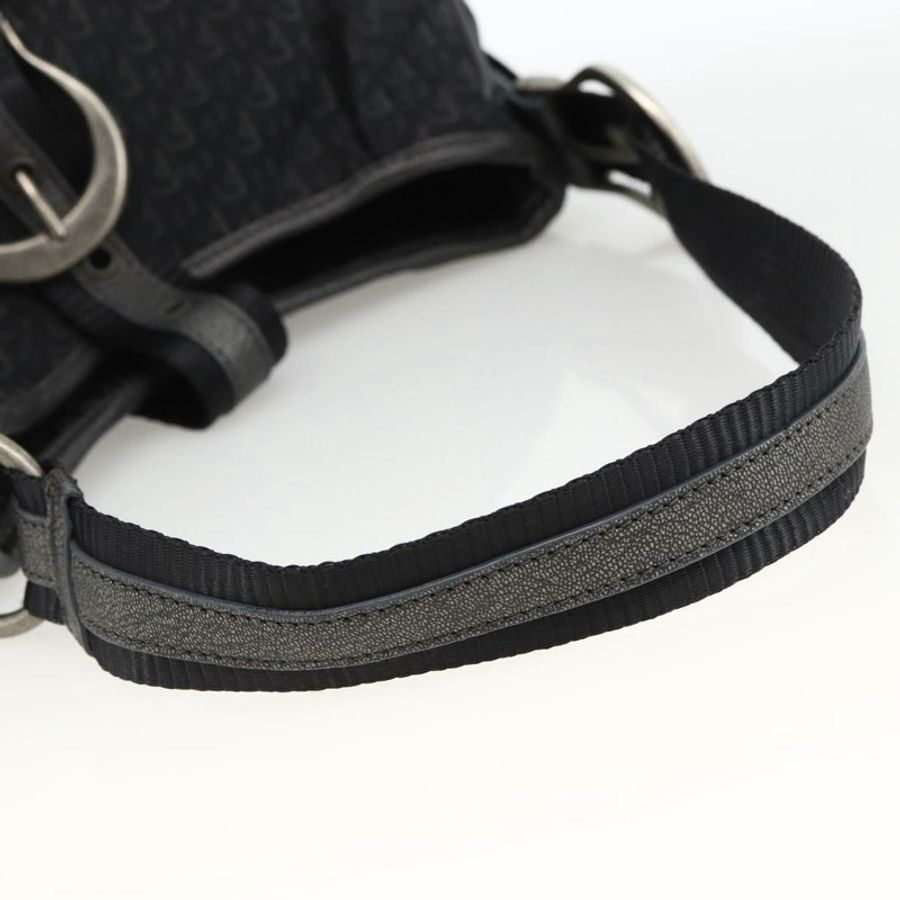 【日本直送】Christian Dior Trotter帆布肩背包 黑色銀色 正品 BSZ280SAV-6