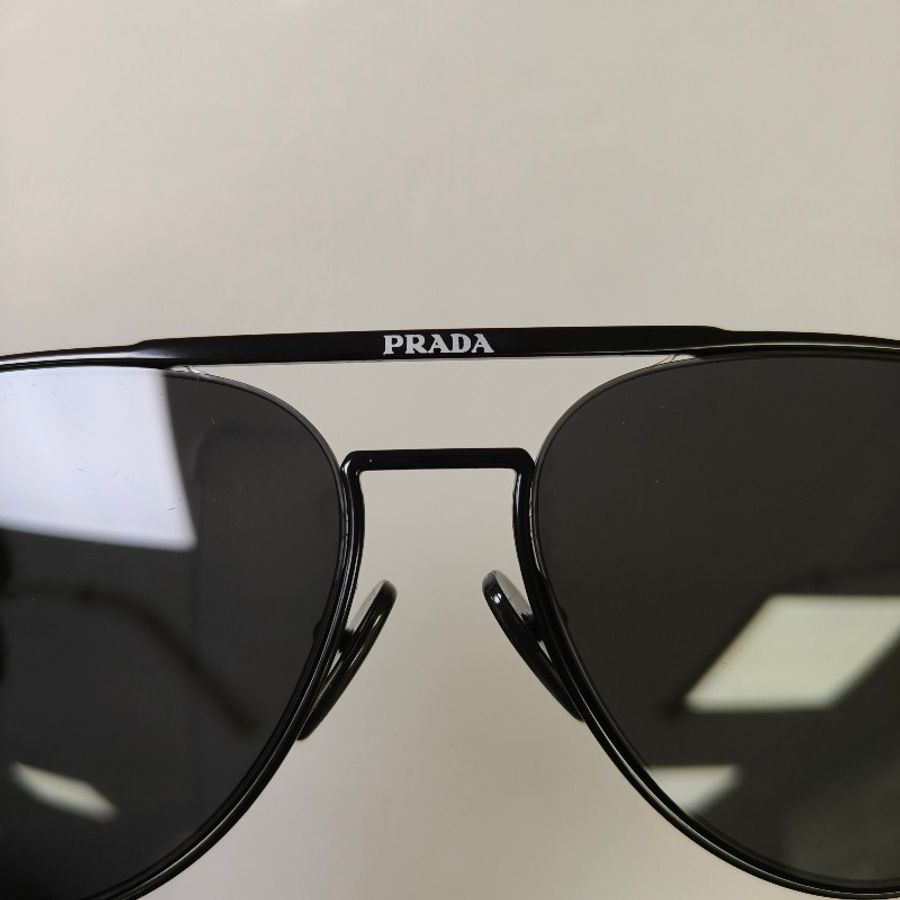 【9成新】㊣✨ PRADA ✨普拉達 (附盒) 金屬框 黑色 潮流 雷朋 飛行 太陽眼鏡 墨鏡/保證正品🌳二手樹屋🌳-7