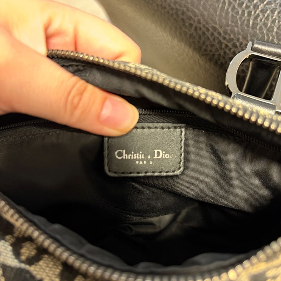 Dior 帆布黑色波士頓手提包-4