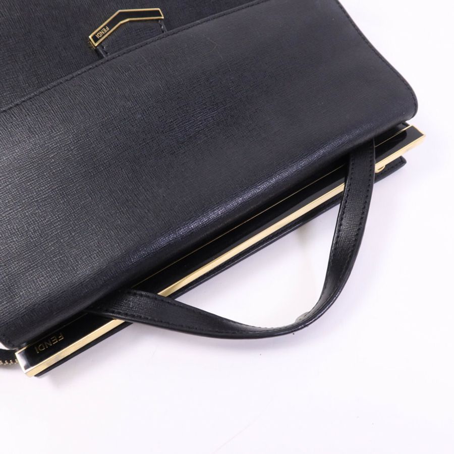 FENDI 牛皮皮革Demi Jour金扣手挽袋-8