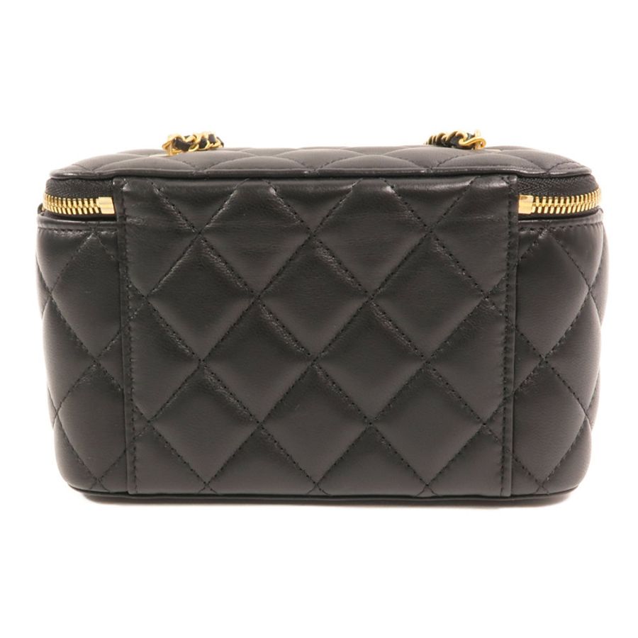 CHANEL 羊皮皮革Vanity Case金扣鏈帶肩背袋-1