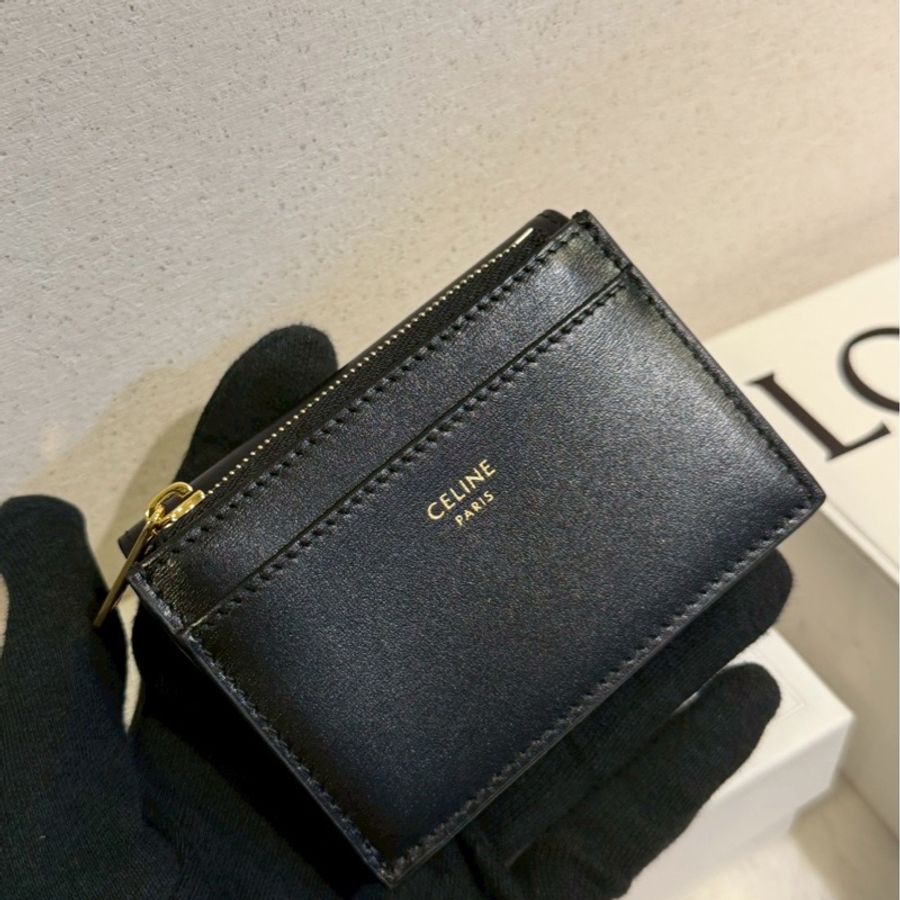 ✨Celine✨可拆式TRIOMPHE標誌印花短款短夾錢包卡包 二合一-8