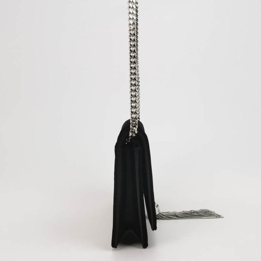 Saint Laurent Kate凱特包小號羊皮絨布鑽扣YSL標誌斜挎包單肩包-3