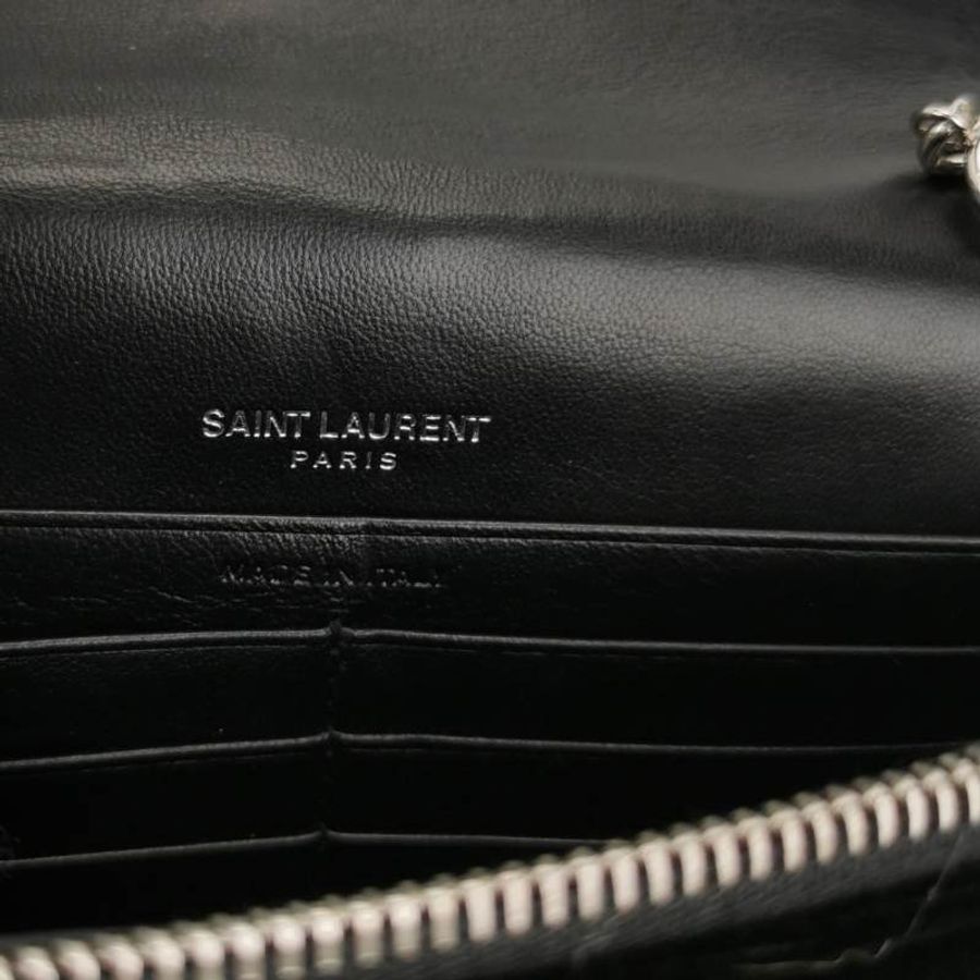 Saint Laurent Kate凱特包小號羊皮絨布鑽扣YSL標誌斜挎包單肩包-7