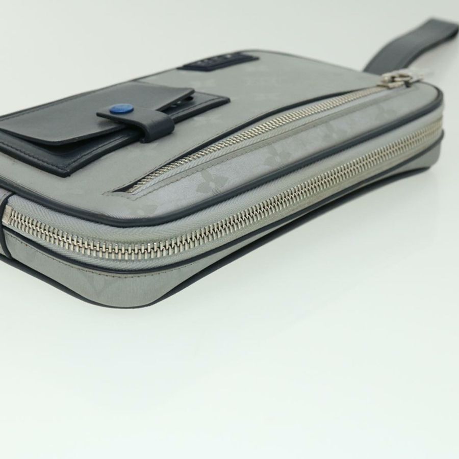 【日本直送】路易威登 Monogram Satellite Alpha 手拿包 銀色 M44171 LV Auth 32344V-7