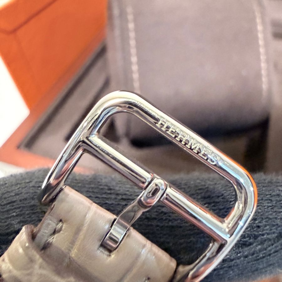 Hermes✨愛馬仕 仲夏夜之夢 Arceau 38mm 白盤月相 日曆 自動機械表 腕表 2024年購入原價近30萬 W041048WW00-33