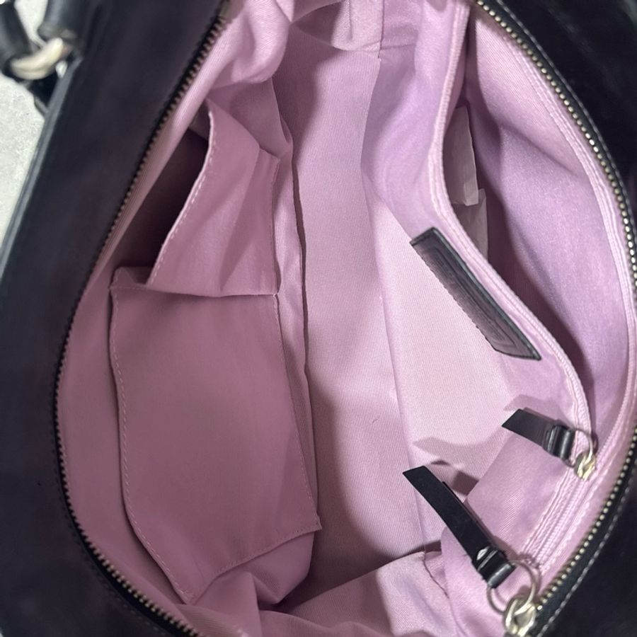 Coach 真皮 黑色 肩背 托特包-4