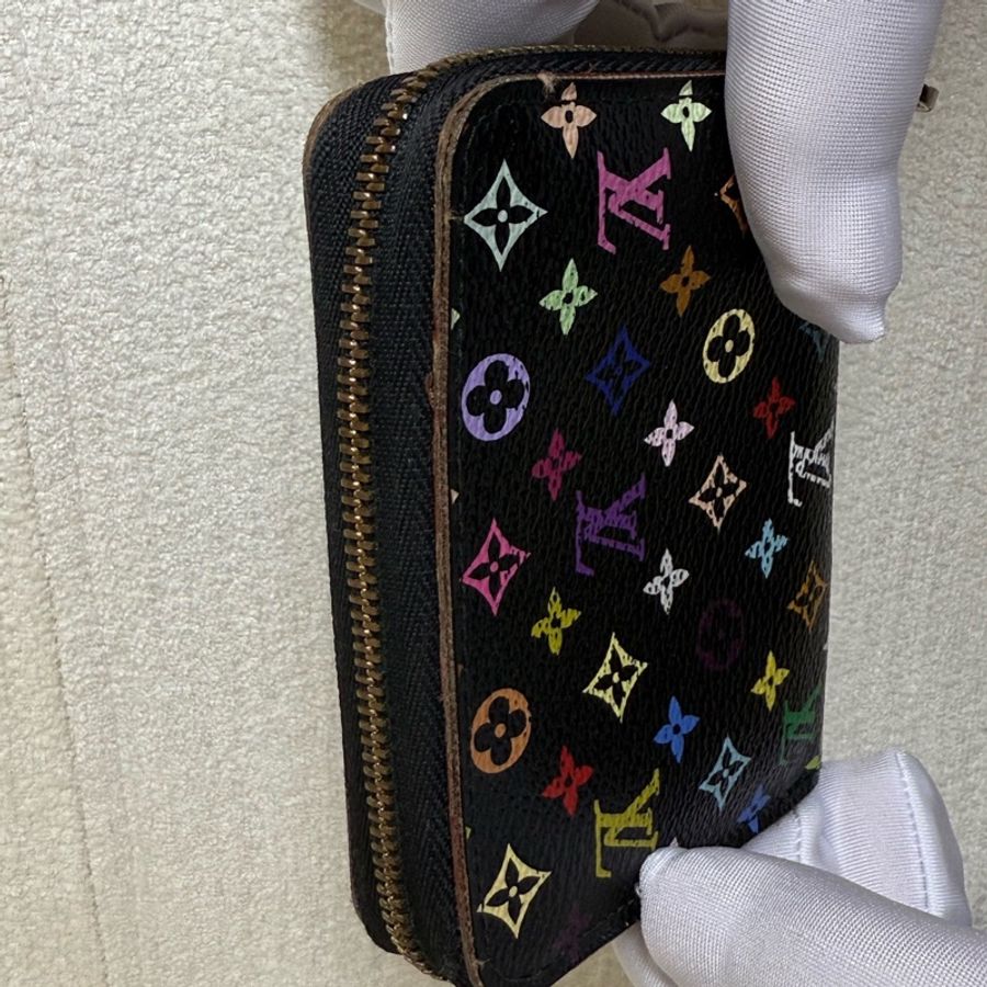 路易威登Louis Vuitton LV限量黑三彩zippy短款卡包錢包零錢包-2