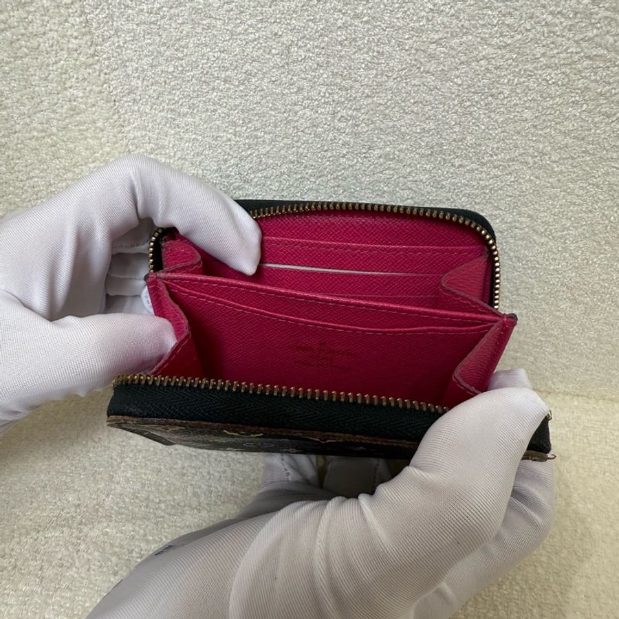 路易威登Louis Vuitton LV限量黑三彩zippy短款卡包錢包零錢包-6