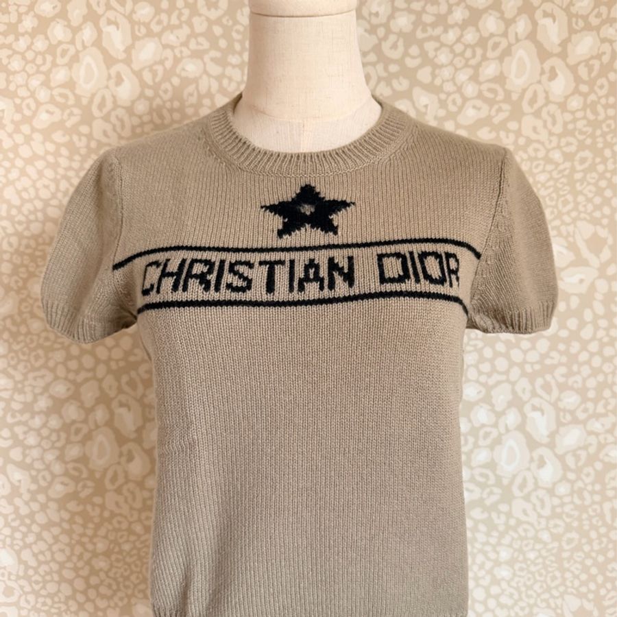 Christian Dior 經典LOGO 針織短袖 38-0