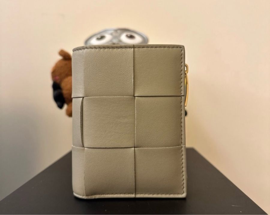 BOTTEGA VENETA 寶緹嘉 BV Small Cassette Bi-Fold 編織皮革 拉鍊 卡夾 皮夾 短夾-5