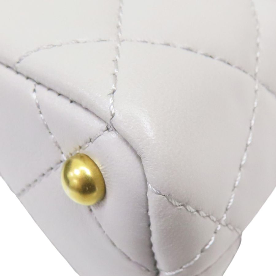 灰色 羊皮 肩背包 金釦【CHANEL 香奈兒】 AS5355-11