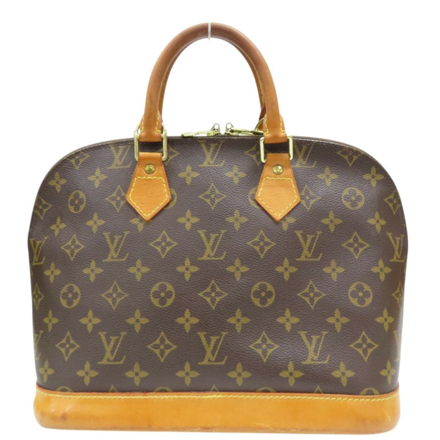 棕色 原花 帆布 Alma PM 手提包 (無鑰匙)【LOUIS VUITTON LV 路易威登】 M51130-1