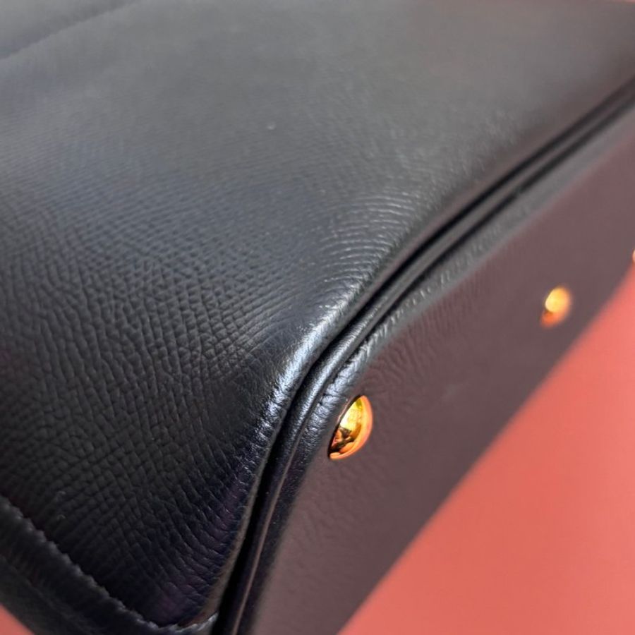 C刻 ::HERMES:: BOLIDE 25 黑金 手提包 斜背包 兩用包 柏莉包-6