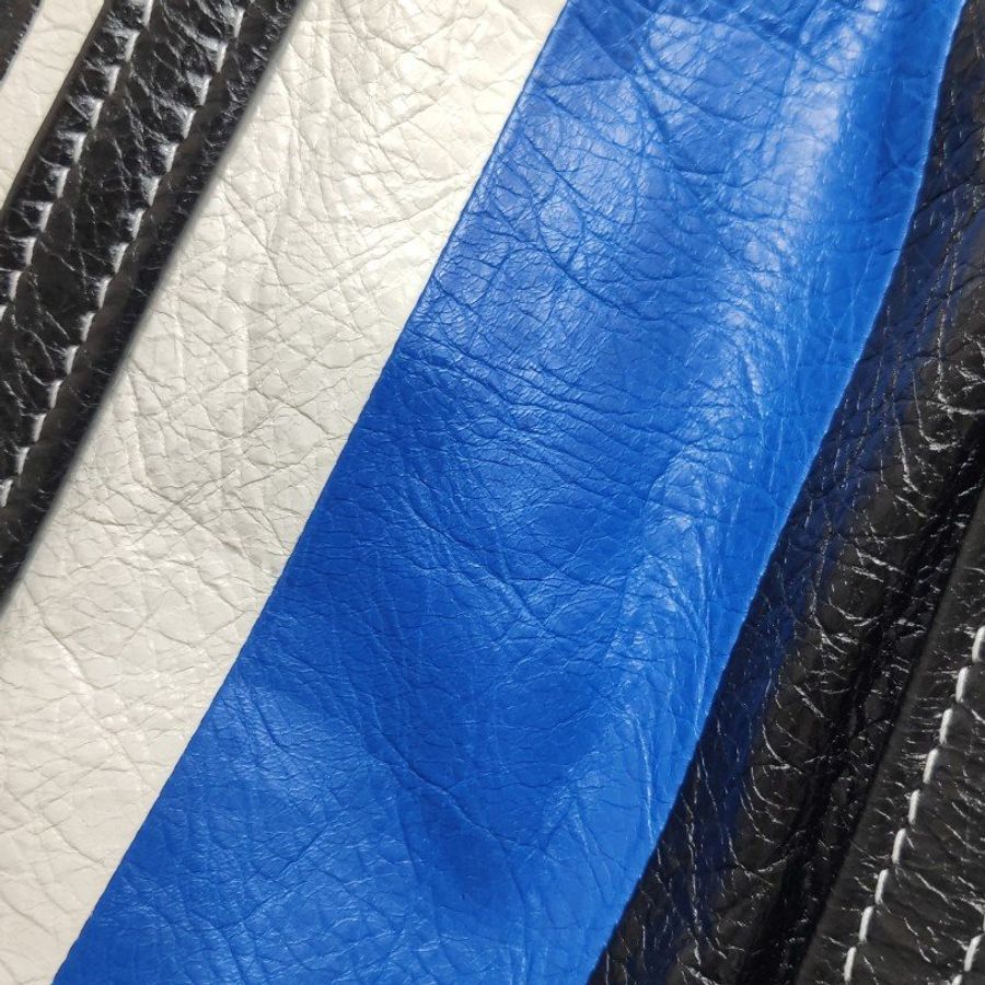 Balenciaga Bazar油蠟皮拼色logo小微標斜挎包-17