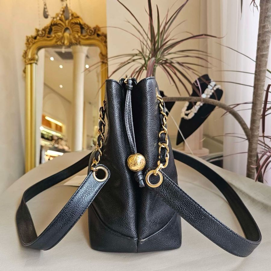 【97新✨ 全網最低價!】Chanel 荔枝皮金球Tote (下單前先詢問庫存❗️)-7