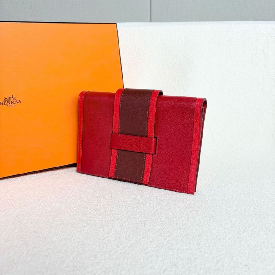 Hermes三拼色Passant斜背包 辣椒紅/心紅色/愛馬仕紅 Evercolor皮 20*14*2 99新配件盒子 購證 肩帶 塵袋-2