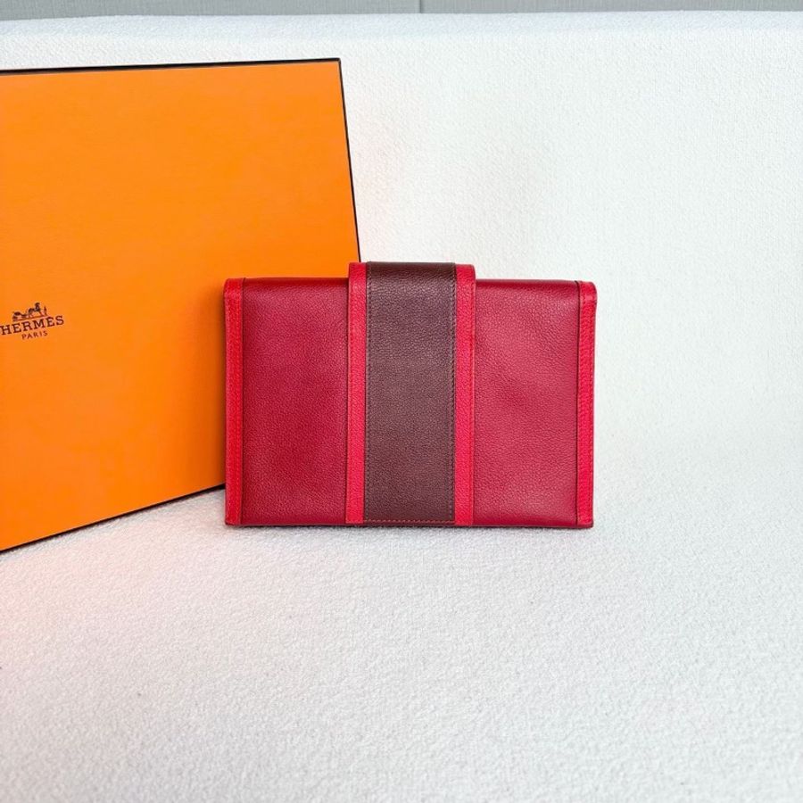 Hermes三拼色Passant斜背包 辣椒紅/心紅色/愛馬仕紅 Evercolor皮 20*14*2 99新配件盒子 購證 肩帶 塵袋-6