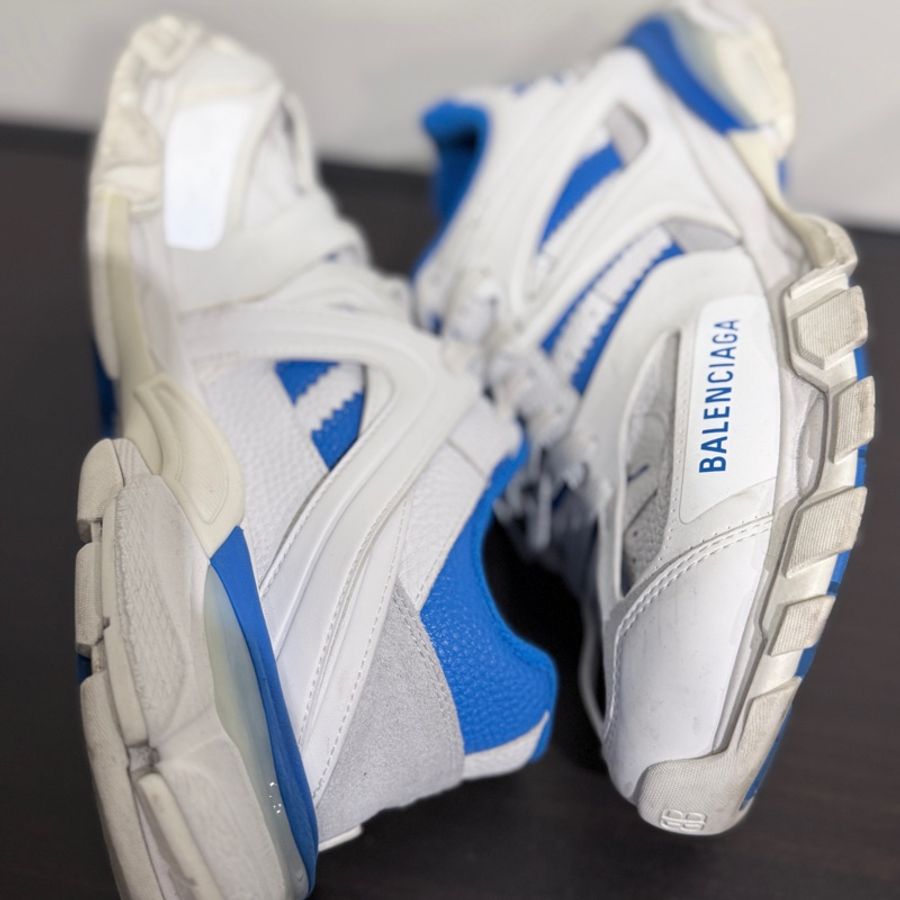 Balenciaga✨Track 3.0白藍色 Adidas聯名巴黎三葉草休閒鞋老爹鞋 #40-6