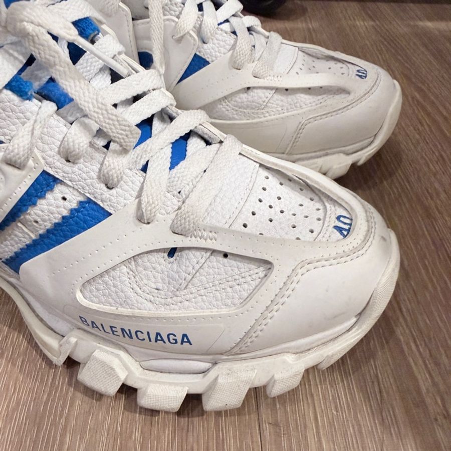 Balenciaga✨Track 3.0白藍色 Adidas聯名巴黎三葉草休閒鞋老爹鞋 #40-19