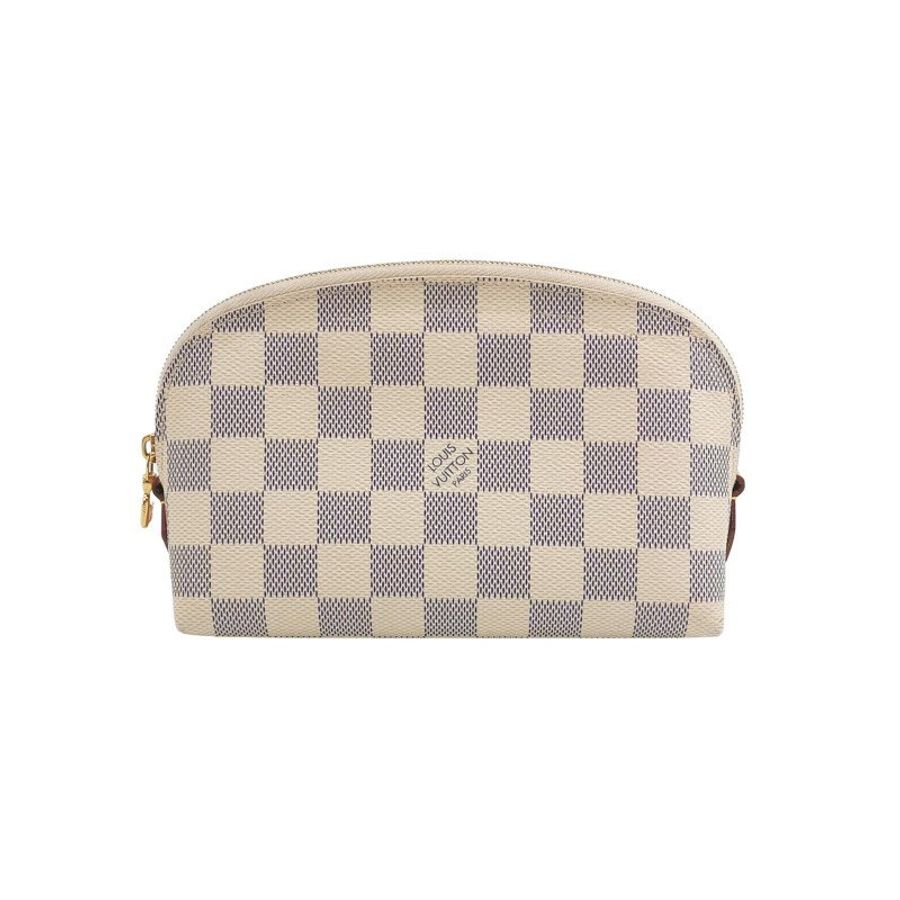 Louis Vuitton(LV)棋盤格拉鍊手拿包晶片款-0