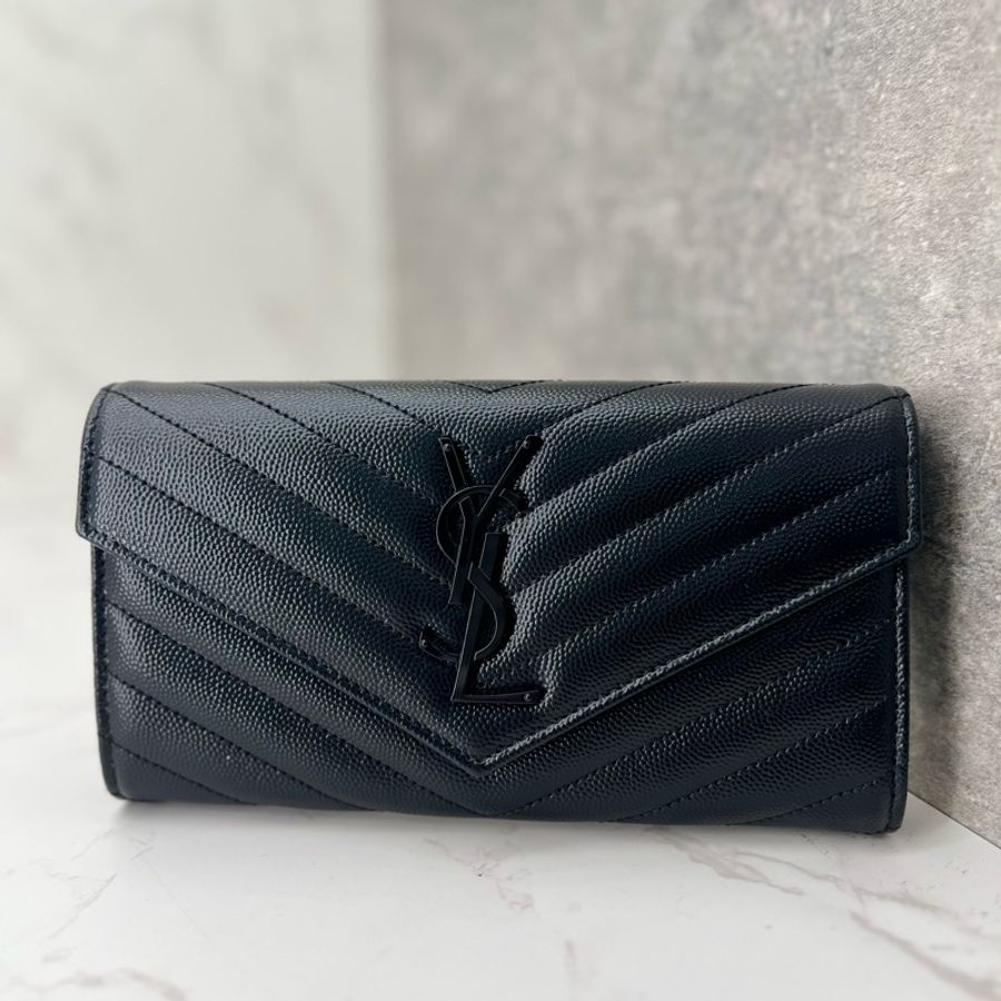 香緹國際精品 863 YSL 聖羅蘭 so black 長夾 #閒置-0