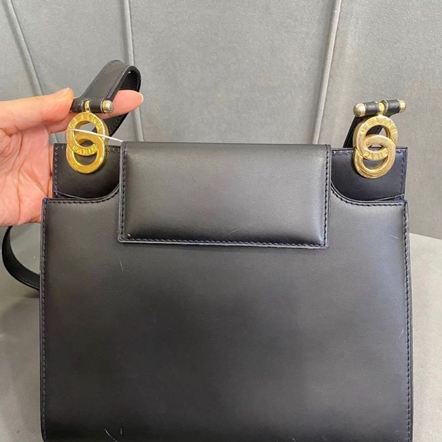 稀有中古Celine 雙圓環單肩包-0