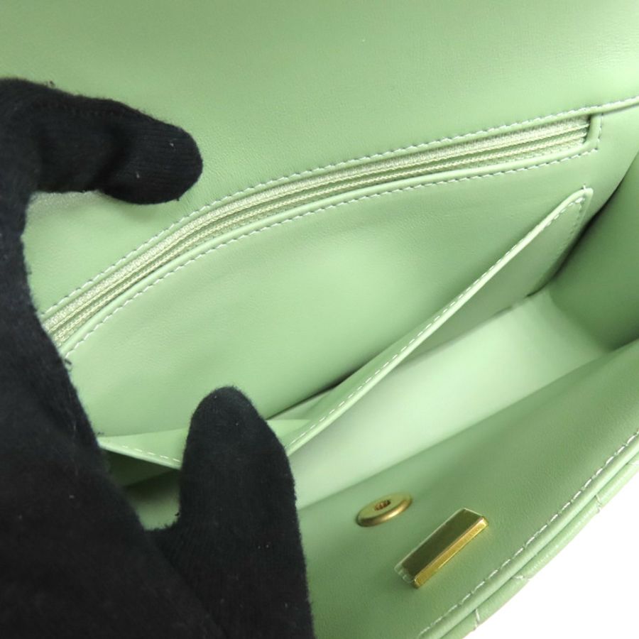 酪梨綠羊皮 Top Handle Flap 兩用包 AS2431【CHANEL 香奈兒】 AS2431-5