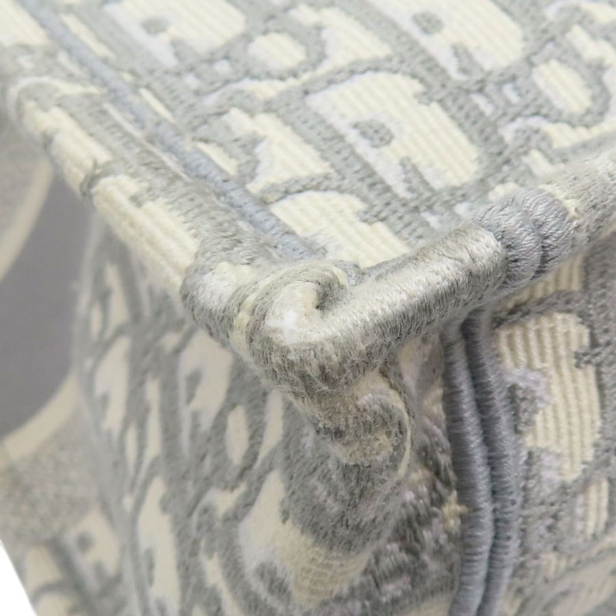 灰色 提花帆布 Book Tote 中型 托特包 手提包 M1296ZRIW【Dior 迪奧 】 M1296ZRIW-9