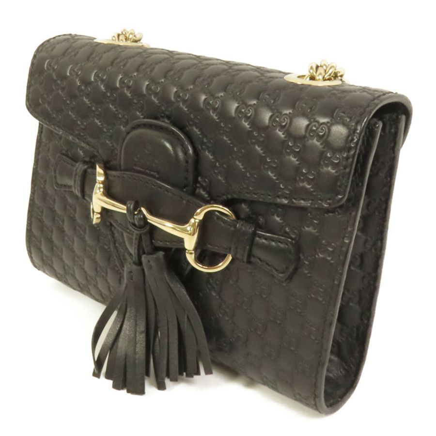 GUCCI 牛皮皮革Mini Emily金扣鏈帶肩背袋-2