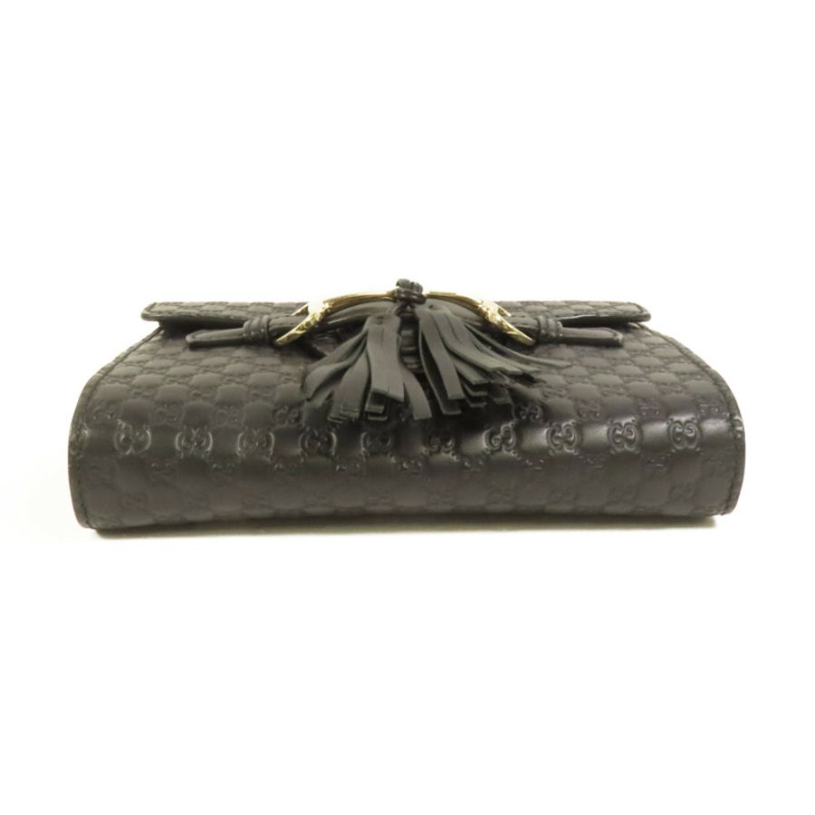 GUCCI 牛皮皮革Mini Emily金扣鏈帶肩背袋-3