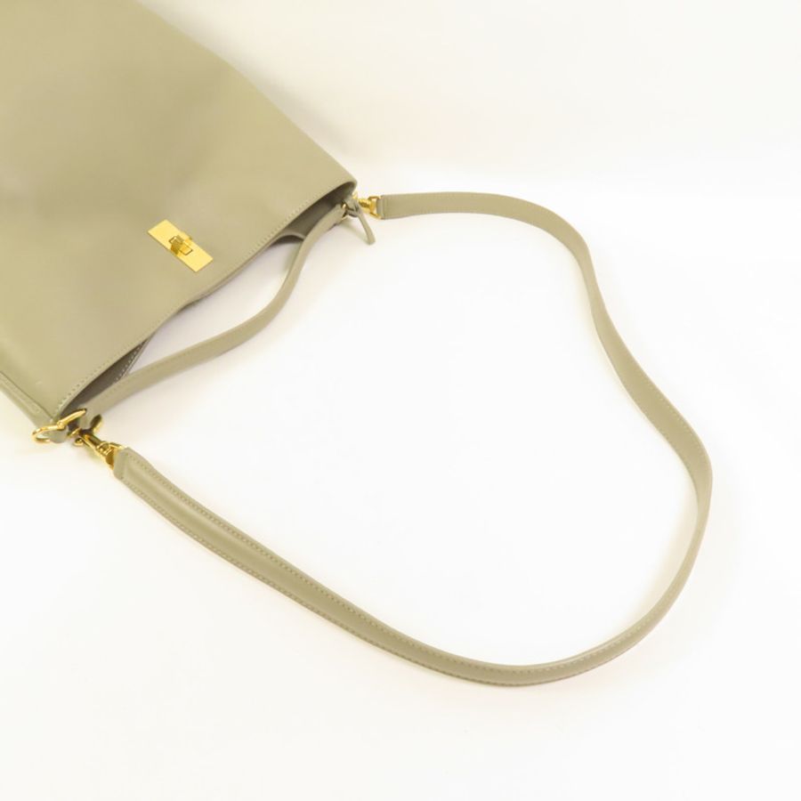 CELINE 牛皮皮革Bucket 16金扣手挽肩背兩用袋-4