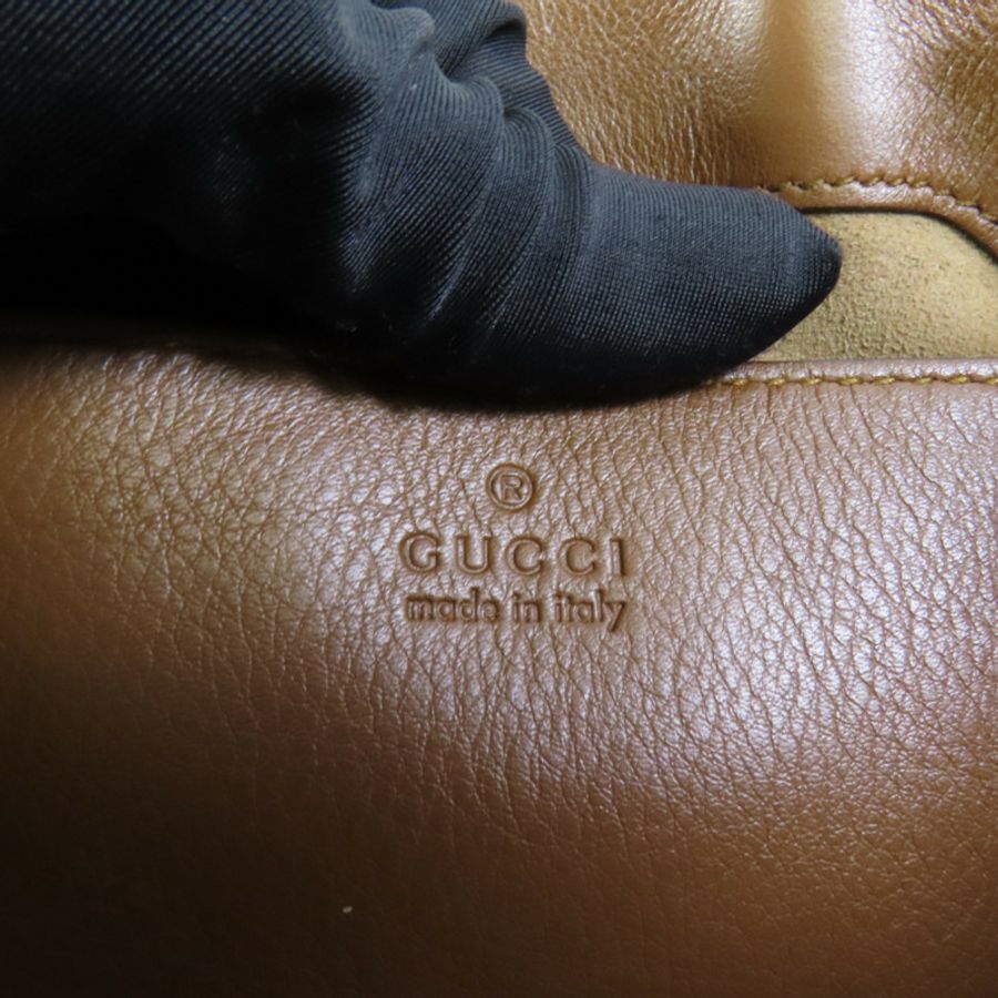 GUCCI 塗層帆布Padlock GG Small金扣鏈帶肩背袋-7