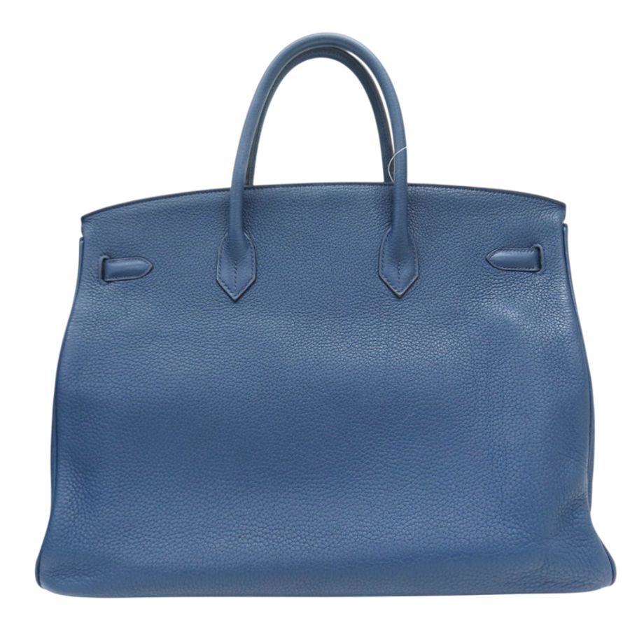 寶石藍色 Togo牛皮 Birkin 40 柏金包 手提包 口F刻 銀扣【HERMES 愛馬仕】-1