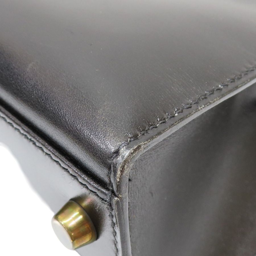 黑色 BOX牛皮 Kelly 32 凱莉包 兩用包 〇V刻 金釦【HERMES 愛馬仕】-12