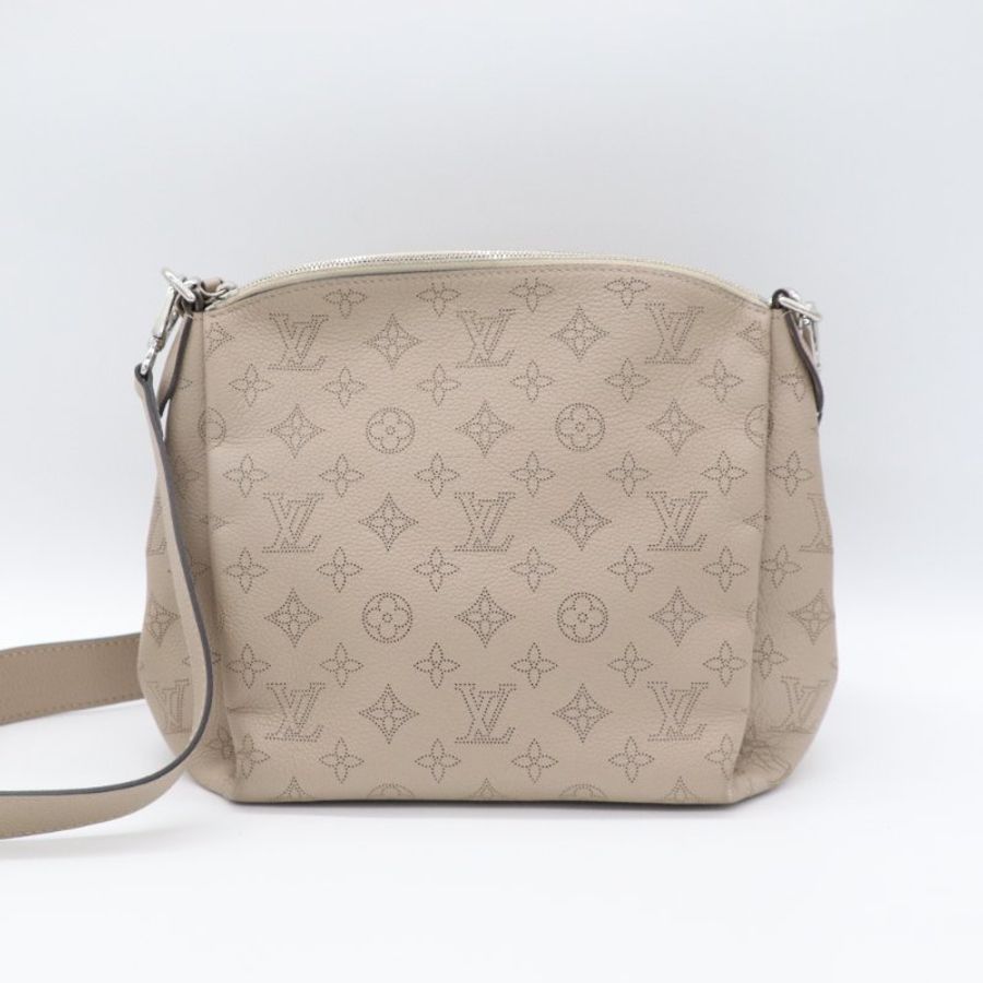 Louis Vuitton 路易威登 BABYLONE CHAIN BB MAHINA CALF SKIN 月亮女神 米灰色 牛皮 水桶包 手提包斜挎包-4
