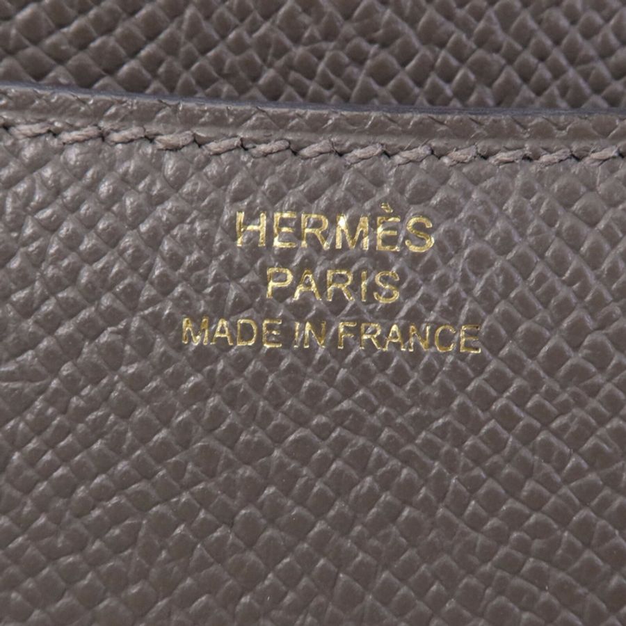 HERMES Epsom皮革Mini Constance金扣肩背袋-5