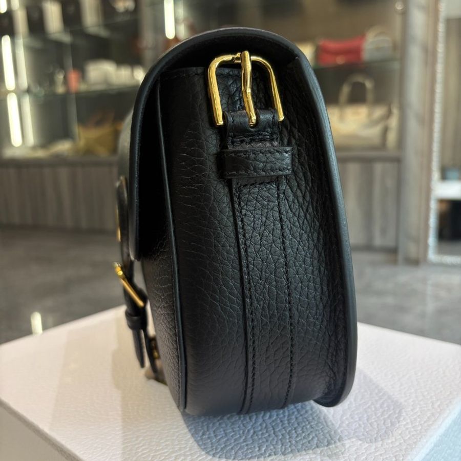 *SHIHNA名牌精品* DIOR Bobby 中型黑色粒面小牛皮斜背包-3