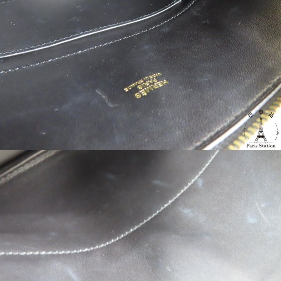 【巴黎站二手名牌專賣店】*現貨*HERMES 愛馬仕 真品*C刻BOLIDE 25黑色金釦牛皮柏莉包 手提肩背斜背包-7