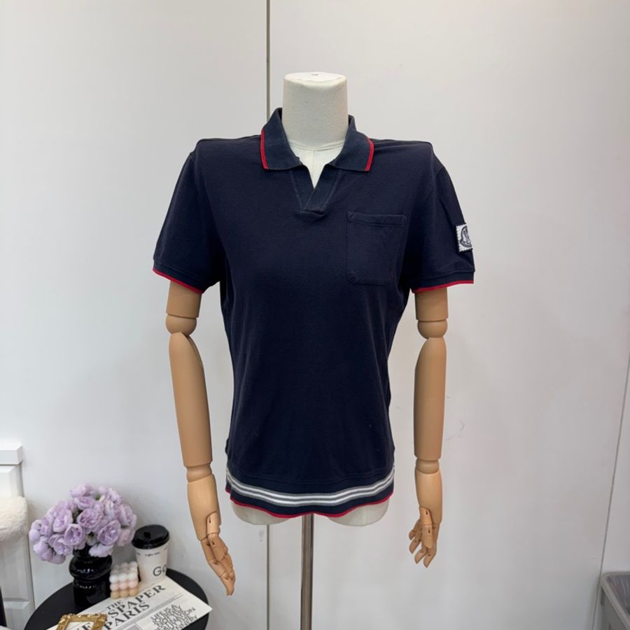 【赫蒂國際精品】Moncler 蒙口 海軍藍Polo 衫 vintage-0
