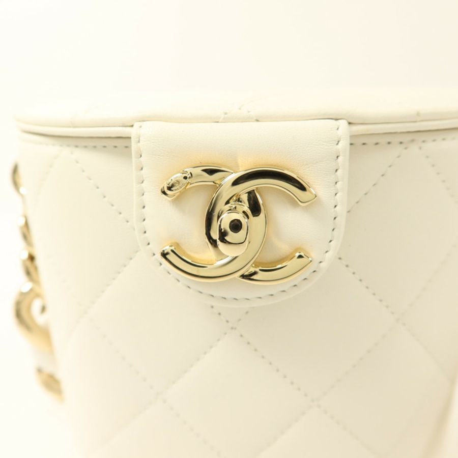 CHANEL 牛皮皮革Shoulder Bag金扣鏈帶肩背袋-10