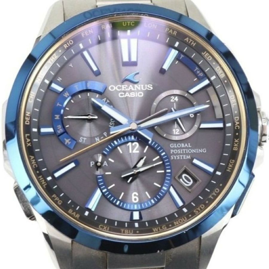 卡西歐 Oceanus OCWG1100TG-1AJF 男士模擬手錶(黑色、藍色、銀色、鈦色)-0