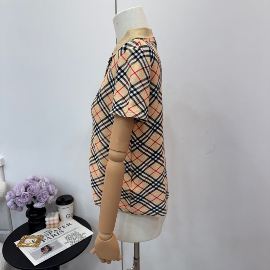 Burberry 經典格紋短袖 Polo 衫-1
