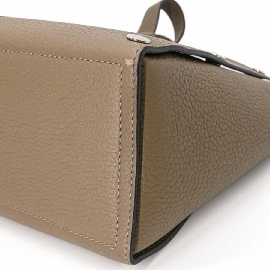 HERMES Sac Vello 手提包,Taurillon Clemence 皮革,女士,Etoupe-8